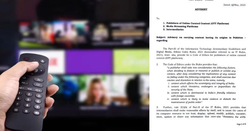 Refrain order on media content from Pakistan