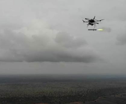 Indian drone fires a missile – hits bullseye