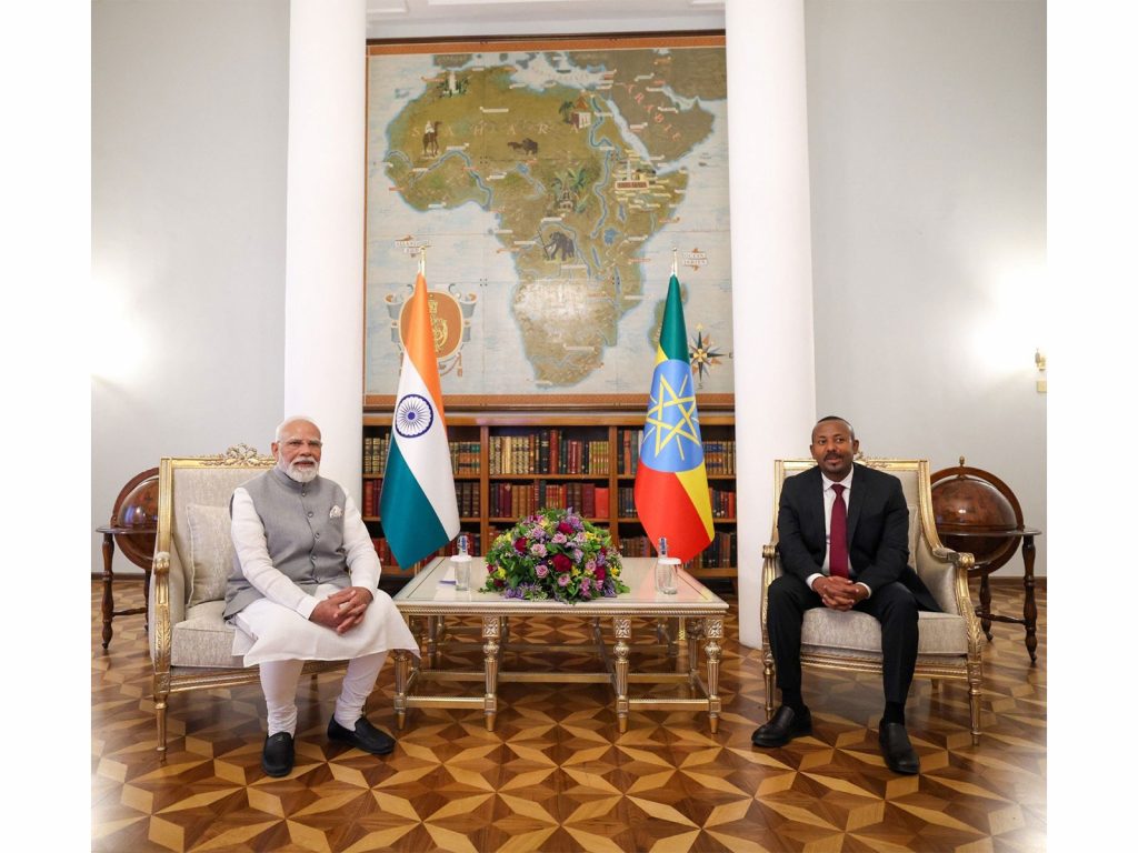 Modi reaches Ethiopia