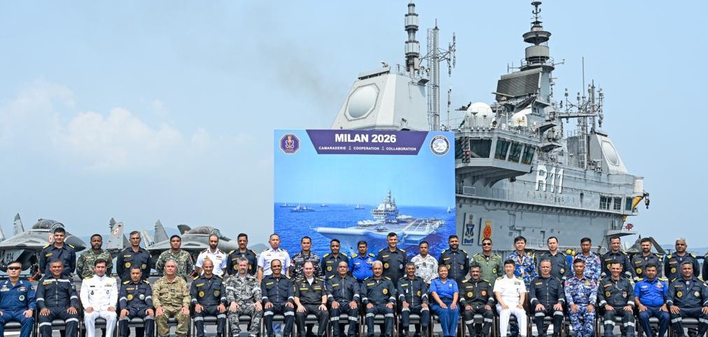 Multilateral Ex-MILAN concluded on flight-deck of INS Vikrant